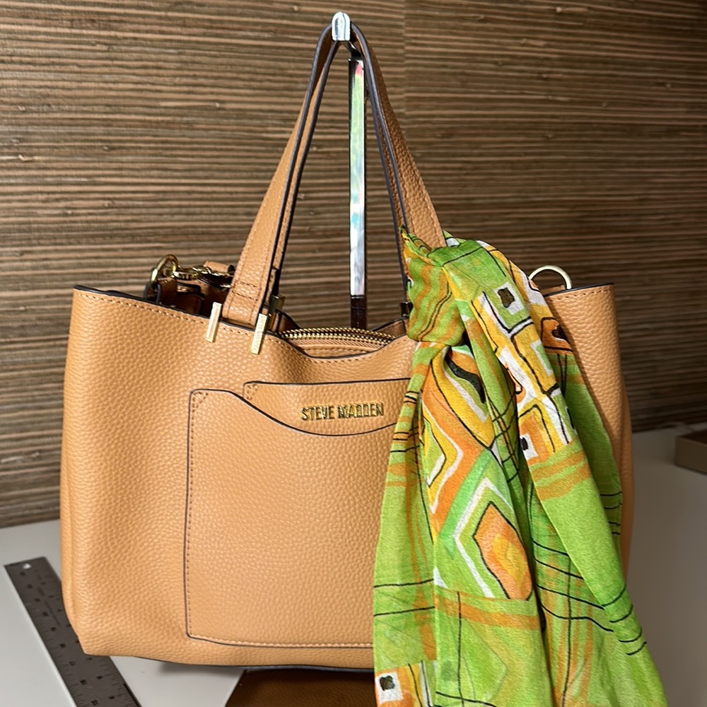 Steve Madden  Orange/Tan Crossbody Satchel